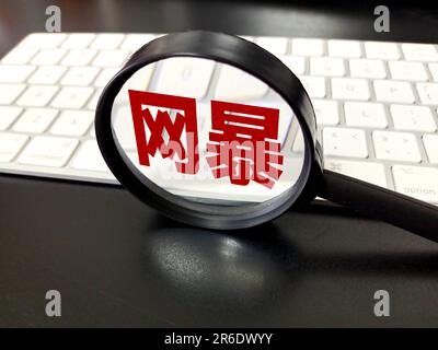 Illustration: Cyber Violence, 9. Juni 2023, Suqian City, Provinz Jiangsu, China. Stockfoto