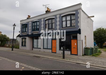 „Bluetown“, Sheerness, Hafenstadt auf der Isle of Sheppey, Insel vor der Nordküste von Kent, England, angrenzend an die Themsenmündung, England, Großbritannien Stockfoto