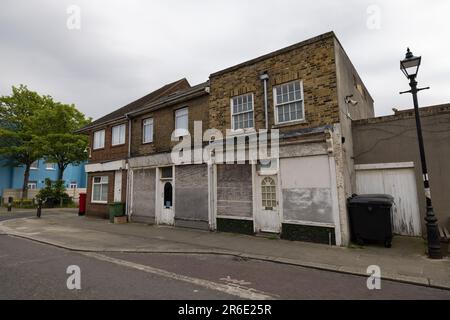 „Bluetown“, Sheerness, Hafenstadt auf der Isle of Sheppey, Insel vor der Nordküste von Kent, England, angrenzend an die Themsenmündung, England, Großbritannien Stockfoto