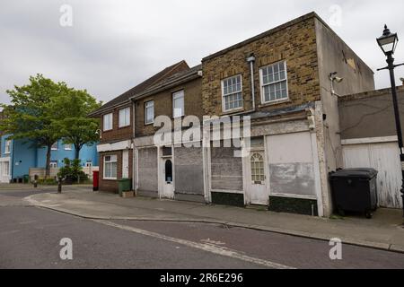 „Bluetown“, Sheerness, Hafenstadt auf der Isle of Sheppey, Insel vor der Nordküste von Kent, England, angrenzend an die Themsenmündung, England, Großbritannien Stockfoto