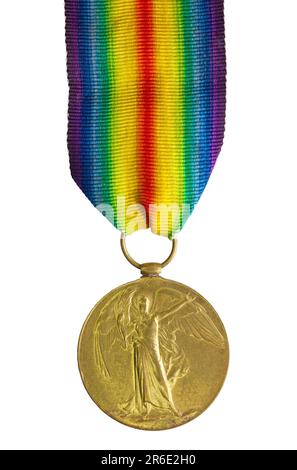 Eine britische Medaille für den Ersten Weltkrieg. Stockfoto