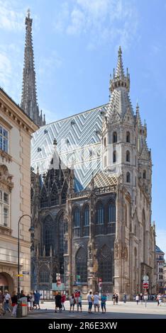 Wien, Osterreich - Juni 17 2018: St. Stephansdom (besser bekannt unter dem deutschen Titel Stephansdom) ist die Mutterkirche des römischen Kathos Stockfoto