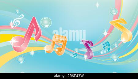 Hintergrundmusik für Mode. Stock Vektor