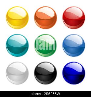3D-Farbvektorkugeln Stock Vektor