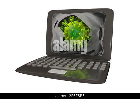 Computer-Virus, Konzeptbild. Stockfoto