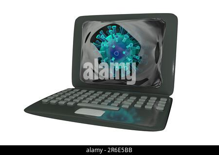 Computer-Virus, Konzeptbild. Stockfoto