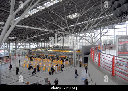 Flughafen Stuttgart, Echterdingen, im Terminal, Flughafen Stuttgart Echterdingen Stockfoto