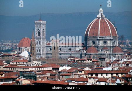 Kathedrale mit campanile, Florenz, Toskana, Italien, Florenz, Toskana, Italien, Kirche, Kathedrale, horizontal, Stadtbild, Stadtbild, Stadtbild Stockfoto