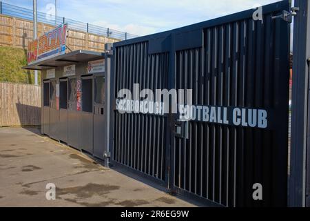 Scarborough Football Club im Flamingo Land Stadium Stockfoto