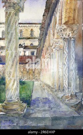 Kathedrale in Monreale, Sizilien. Datum: 1902. Aquarell und Bleistift auf Papier. Museum: Smithsonian American Art Museum. Stockfoto