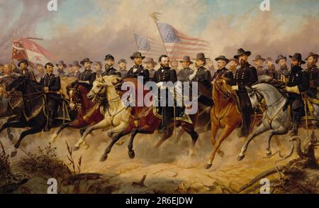 Grant und seine Generäle. Datum: 1865. Öl auf Segeltuch. MUSEUM: NATIONALE PORTRÄTGALERIE. Joseph Anthony Mower. Stockfoto