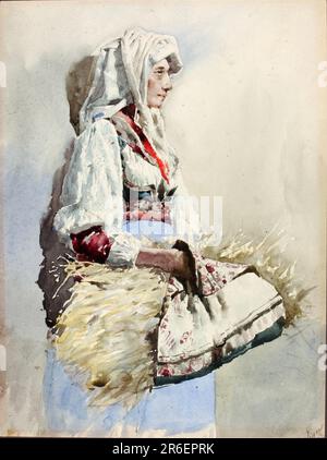 Italienische Bauernfrau. Datum: N. d. Aquarell. Museum: Smithsonian American Art Museum. Stockfoto