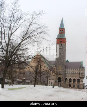 Das Nationalmuseum in Finnland, Helsinki. Auch bekannt als Kansallis museo auf Finnisch und Nationalmuseum in Schweden, ist ein römisches Nationalmuseum. Stockfoto