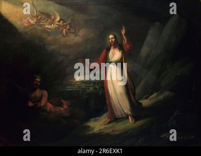 Christus in Versuchung des Teufels. Datum: 1818. Öl auf Holz. Museum: Smithsonian American Art Museum. Stockfoto