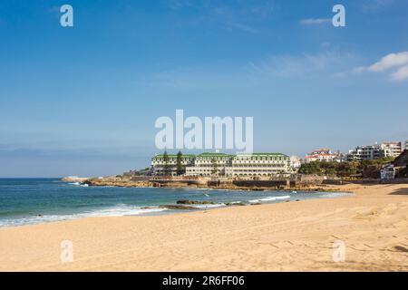 Praia do Sul e Praia da Baleia Ericeira Portugal Stockfoto