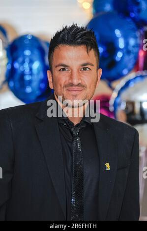 Peter Andre feiert die Veröffentlichung von „BBC Children in Need POP Goes the Musical“ in den Kensington Roof Gardens. Kredit: Euan Cherry Stockfoto