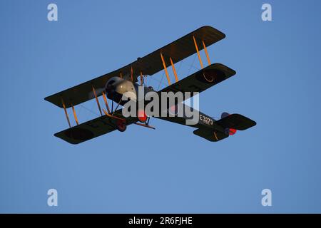 Avro 504K E3273, G-ADEV, Shuttleworth Collection, Biggleswade, Bedfordshire, England, Stockfoto