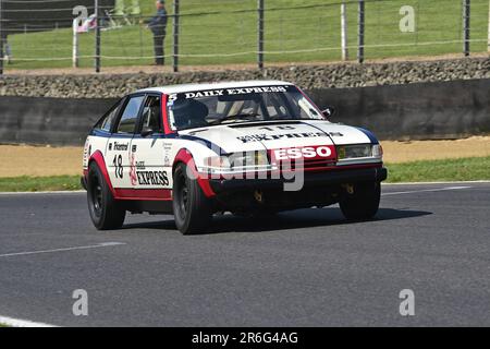 Riorden Welby, Jack Moody, Rover SD1, HRDC „Gerry Marshall“ Trophy Series, über 30 Fahrzeuge auf dem Spielfeld für ein 45-minütiges Rennen mit zwei Fahrern Stockfoto