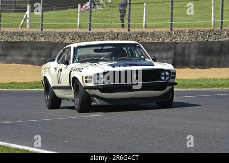 Fred Shepherd, Ford Mustang, HRDC „Gerry Marshall“ Trophy Series, über 30 Autos auf dem Spielfeld für ein fünfundvierzig Minuten dauerndes Rennen mit zwei Fahrern vor 1980“ Stockfoto