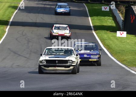 Fred Shepherd, Ford Mustang, HRDC „Gerry Marshall“ Trophy Series, über 30 Autos auf dem Spielfeld für ein fünfundvierzig Minuten dauerndes Rennen mit zwei Fahrern vor 1980“ Stockfoto