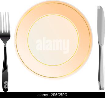 Realistische Darstellung Platte - Vektor Stock Vektor