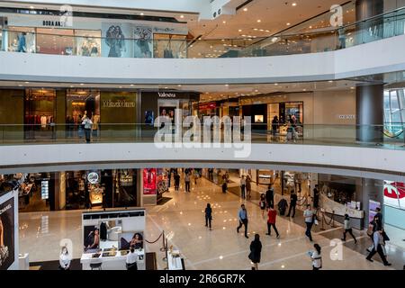 Das Interieur der IFC Mall, Hongkong, China. Stockfoto