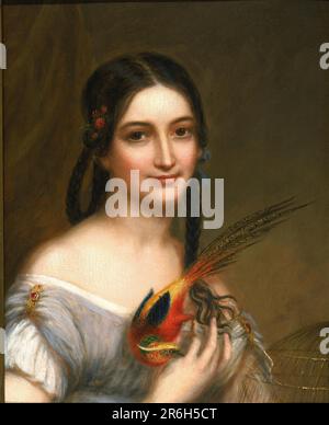 Miss Satterlee. Öl auf Holz. Datum: Ca. 1830-1839. Museum: Smithsonian American Art Museum. Stockfoto