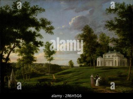 Südöstlicher Blick auf den „Sedgeley Park“, den Landsitz von James Cowles Fisher, Esq. Öl auf Segeltuch. Datum: Ca. 1819. Museum: Smithsonian American Art Museum. Stockfoto