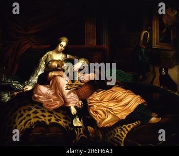 (Innere Szene mit Sultan und Konkubine). Datum: N.V. Öl auf Leinwand. Museum: Smithsonian American Art Museum. Stockfoto