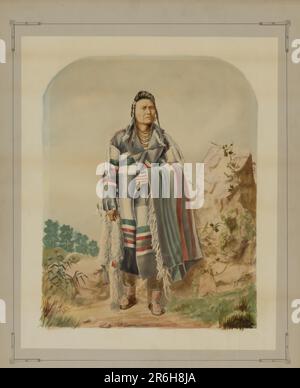 Chief Joseph vom Nez Perce. Datum: Ca. 1880. Aquarelle auf Papppapier. Museum: Smithsonian American Art Museum. Stockfoto