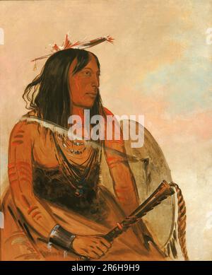 ISH-a-Ró-yeh, der einen Wolf trägt, einen angesehenen Tapferen. Öl auf Segeltuch. Datum: 1834. Museum: Smithsonian American Art Museum. Stockfoto