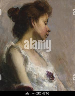 Porträt der Frau des Künstlers. Öl auf Faserplatten. Datum: 1897? Museum: Smithsonian American Art Museum. Mrs. Henry Ossawa Tanner. Stockfoto