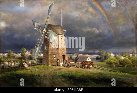 Old Hook Mill, Easthampton. Datum: Ca. 1880. Öl auf Leinwand. Museum: Smithsonian American Art Museum. Stockfoto