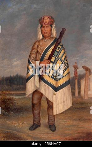Tlinkit-Indianer. Öl auf Segeltuch. Datum: Ca. 1893. Museum: Smithsonian American Art Museum. Stockfoto