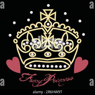 prinzessinnen-Kronensymbol Stock Vektor