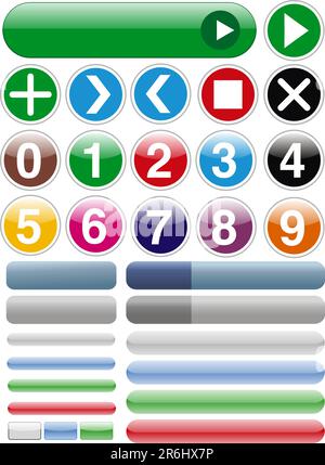 Webbar-Menü mit Schaltfläche für Website Stock Vektor