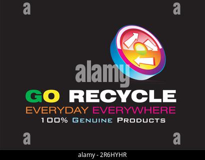 Go Natural Environment Saving-Karte Stock Vektor