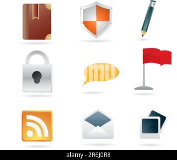 Set von Web-Symbolen Vektordarstellung für Ihr Design Stock Vektor