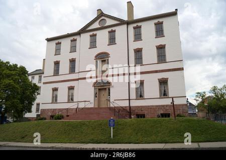 Proprietäres Haus, 149 Kearny Ave, erbaut 1762–1764, Perth Amboy, NJ, USA Stockfoto