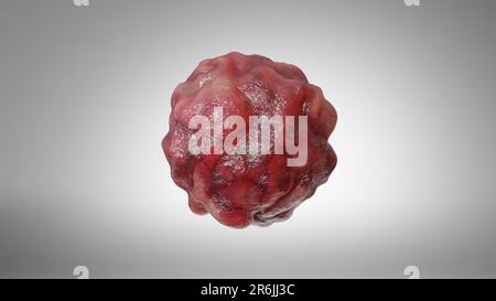 Unkontrolliertes Wachstum von Krebszellen über Gewebe, Tumorinfektionszellen und Ausbreitung, invasive Entzündung und Metastasen Krebs. Reproduzieren Stockfoto