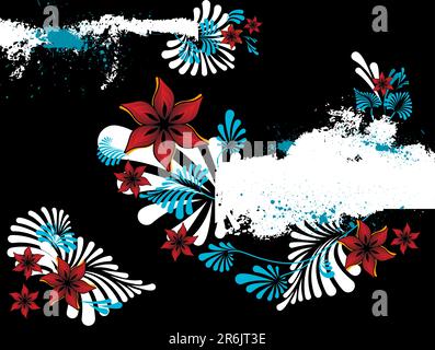 Abstrakter Blumenhintergrund mit Platz für deinen Text. Stock Vektor