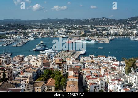 IBIZA ALTSTADT HAFEN IBIZA BALEARISCHE INSELN SPANIEN Stockfoto