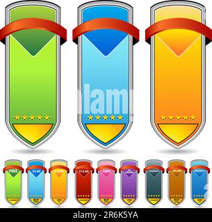 Ein Bild von einem Web-Banner-Set. Stock Vektor