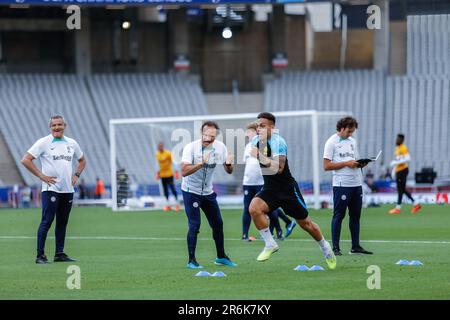 Istanbul, Türkei. 09. Juni 2023. Lautaro Martínez vom FC Internazionale während des Trainings vor dem Finale der UEFA Champions League 2022/23 in Istanbul gesehen. (Foto: Mohammad Javad Abjoushak/SOPA Images/Sipa USA) Guthaben: SIPA USA/Alamy Live News Stockfoto