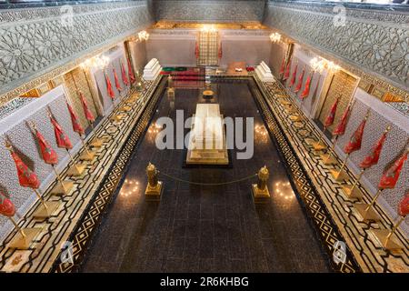 Rabat Mausoleum von König Mohammed V., Marokko Stockfoto