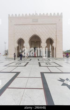 Rabat Mausoleum von König Mohammed V., Marokko Stockfoto