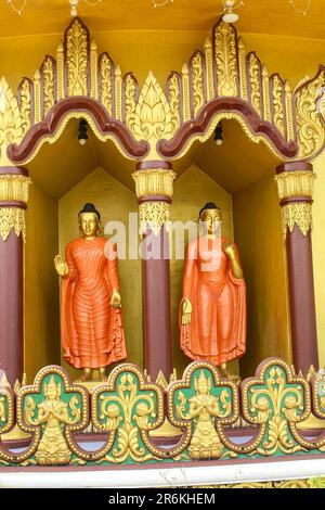 Der größte buddhistische Theravada-Tempel in Bangladesch mit dem zweitgrößten Buddha-Goldenen Tempel Stockfoto