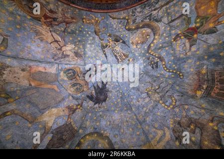 Der Himmel der Salamanca-Gemälde in Escuelas Menores, Salamanca, UNESCO-Weltkulturerbe, Kastilien und Leon, Spanien, Europa Stockfoto