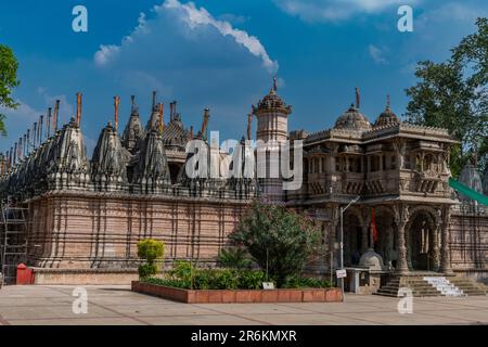 Hutheesing Jain Tempel, Ahmedabad, Gujarat, Indien, Asien Stockfoto