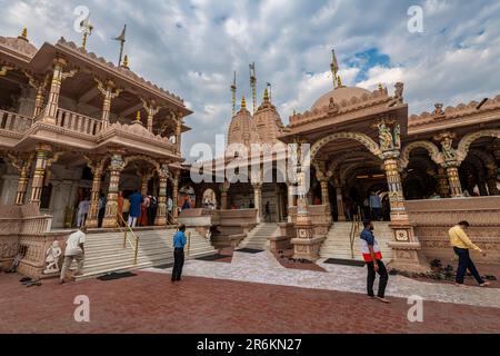 Shree Swaminarayan Mandir Kalupur, UNESCO-Weltkulturerbe, Ahmedabad, Gujarat, Indien, Asien Stockfoto